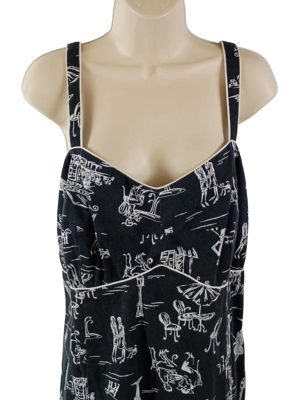 KSL Black and White Printed Midi Dress - Women Size 18W